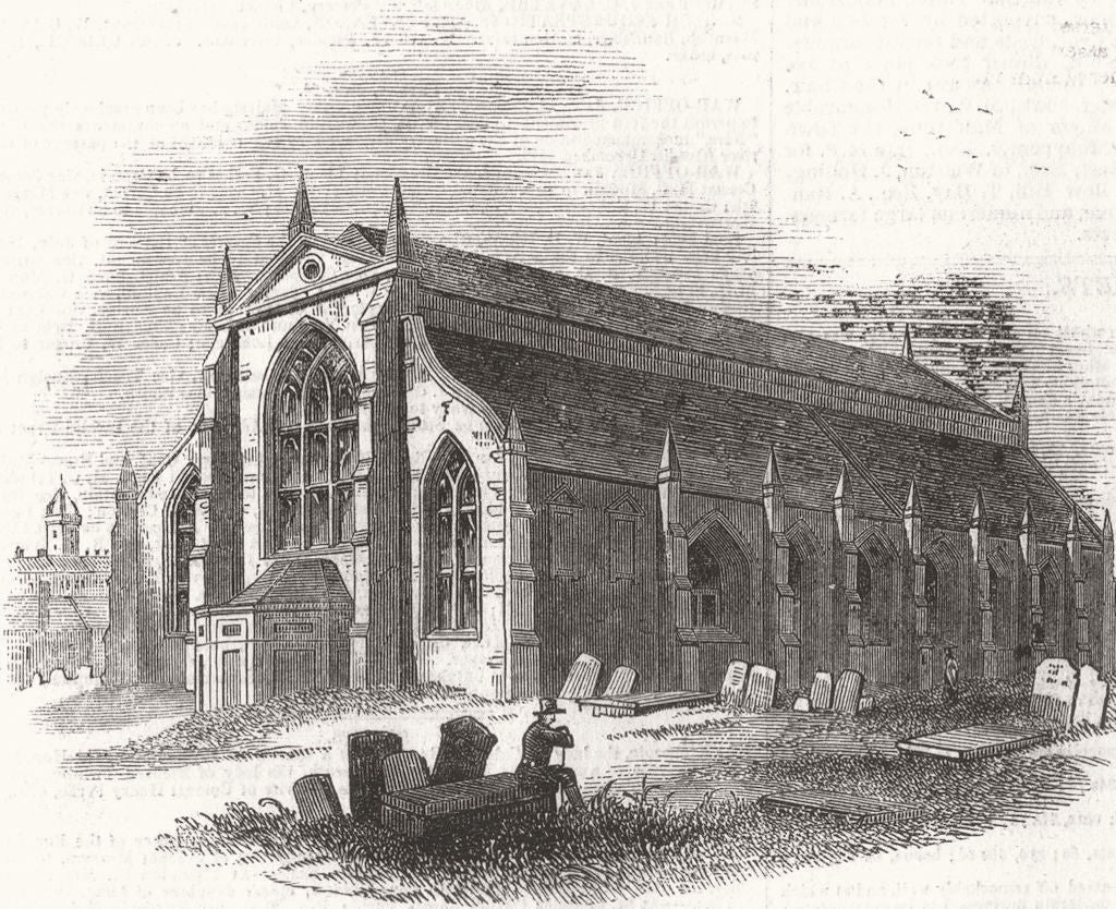 EDINBURGH. Greyfriars' Church. Scotland 1845 old antique vintage print picture
